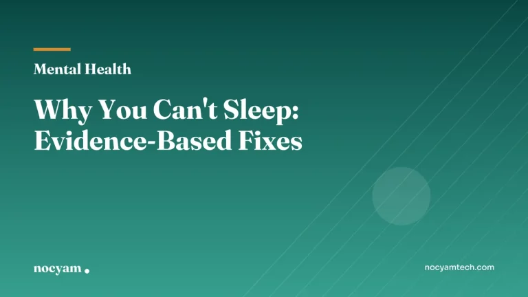 Guide to why you cannot sleep
